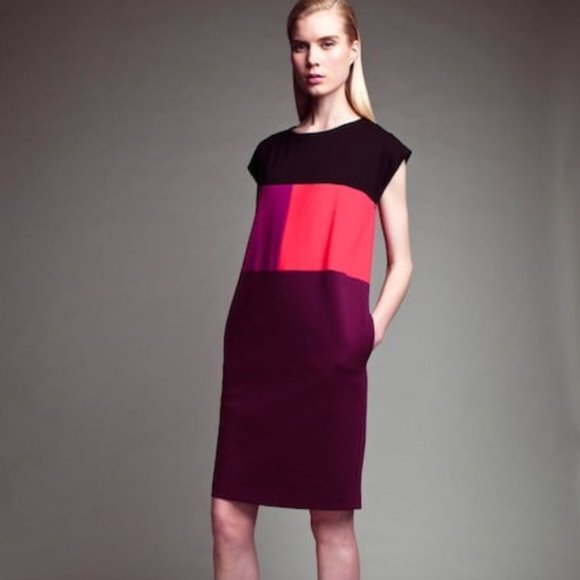 Narciso Rodriguez for Design Nation Panel-Blocked Sheath Dress (M) - Picture 1 of 8
